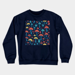 mushrooms pattern colorful Crewneck Sweatshirt